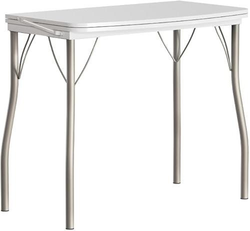 Mesa Dobrável Tampo Branco 216 Carraro (Prata)