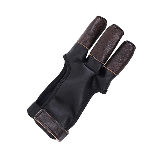 GOOHOCHY 1pc Archery Protective Glove Three Finger Sports Glove for Accessories Comfortable Wear Resistant Archery Enthusiasts