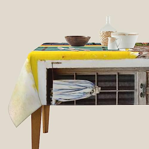 Nappe imperméable infroissable et anti-poussière imprimée rustique - 6
