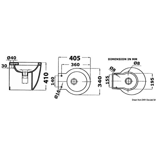 OSCULATI WC Elettrico Slim 12 V