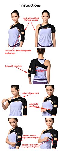 Airgoesin Shoulder Brace Support Arm Sling For Stroke Hemiplegia Subluxation Recovery, Left Shoulder #TOP2