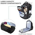 KROSER TSA Friendly Travel Laptop Backpack 17.3 inch XL Computer Backpack Water-Repellent College Daypack Business Backpack with RFID Pockets & USB Port for Men/Women-Black - Image 3