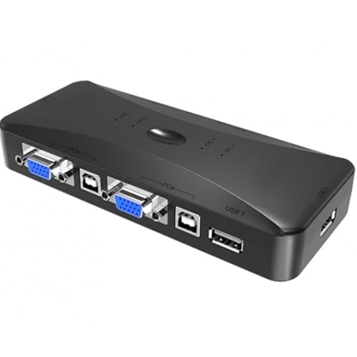 4x1�|�[�g USB VGA KVM �蓮�X�C�b�`���[�A1920 * 1440 �𑜓x�A250MHz �ш敝