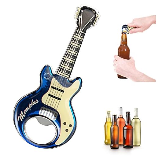 Abrebotellas Abridor Cerveza Abridor Botellas Abrebotellas Cerveza Llavero Abrebotellas Abridor de Botellas de Cerveza con Forma de Guitarra Para Fiestas,Bares y Cocina,Amantes de La Cerveza y Hombres
