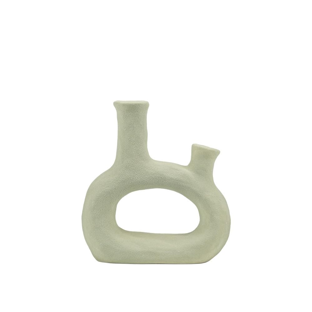 GFHTRELY Vase Small Mouth Flower Arrangement Modern Simple Ceramic Vase Home Desktop Decoration Small Fresh Ornament Flower Vases(C)