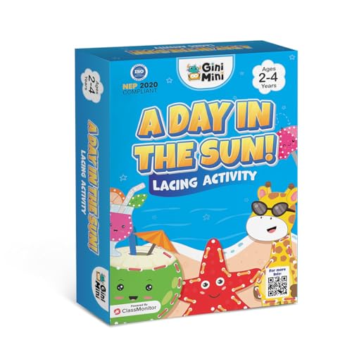 Image of GiniMini Lacing Activity Toy for Kids 2 3 4 Years | Enhance Motor Skills, Hand-Eye Coordination, Screen-Free, Creativity, & Imagination | Return & Birthday Gifts for Boys & Girls