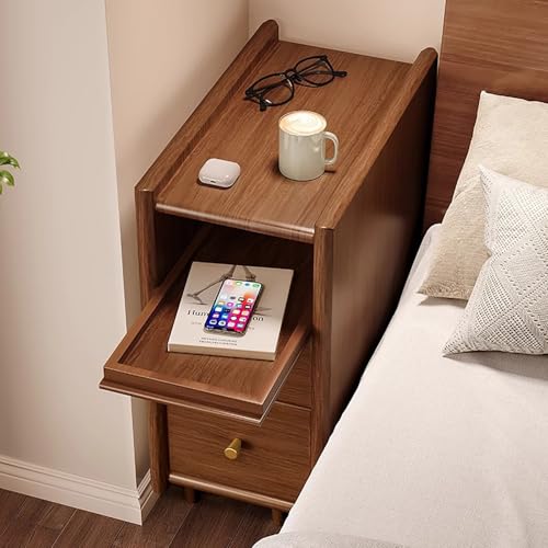 Petite table d'appoint étroite en bois massif pour optimiser les petits coins