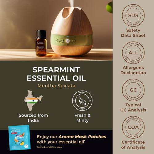 Image of 100% Pure Spearmint Essential Oil - 0.34 Fl Oz - Spearmint Oil for Hair, Skin, Diffuser, Aromatherapy & DIY Candle Making Scent