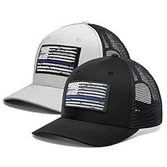 2pk Black/Grey Blue Line Flag