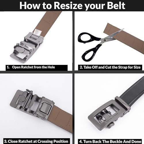 Image of URBAN FOREST Rolf Formal Leather Belt for Men