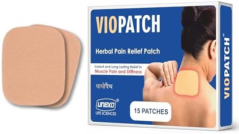 Viopatch Herbal Pain Relief Patch - Pack of 15 Patches | Instant Relief from Muscular Pain & Joint Pain| Natural Pain Relief Patches | No Side Effects