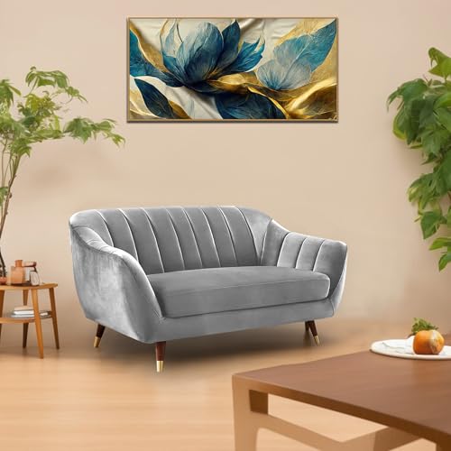 Image of Atticus 2 Seater Sofa for Living Room (Grey) Premium Fabric Sofa