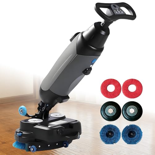 HalksuyNa Commercial Floor Scrubber Machine, 350 RPM Cordless Cleaner, 360°