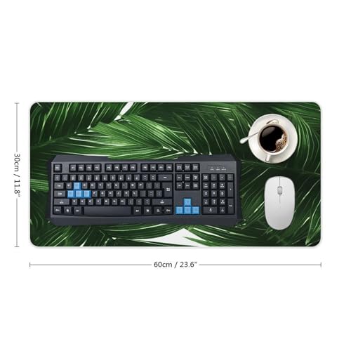 Green Palm Leaves Desk Pad impermeable para computadora miniatura 2