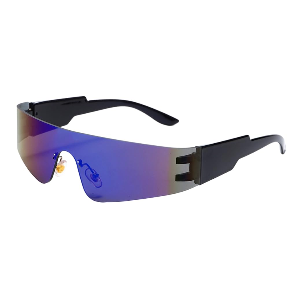 GMBYLBY Cool Futuristic Wrap Around Sun Glasses For Men And Women Fashionable Punk Styles Eyeglasses With UV400
