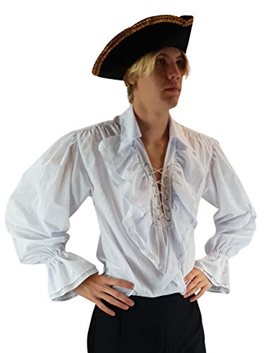 Chemise de pirate blanche pour réussir votre déguisement de boucanier
