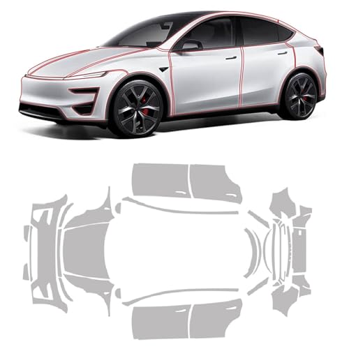 for Tesla 2026 Model Y Juniper Performance 8.5 Mil TPU PPF Full car pre-Cut Paint Protection Film self-Healing Scratch-Resistant Transparent high-Definition Exterior Accessory (Matte)