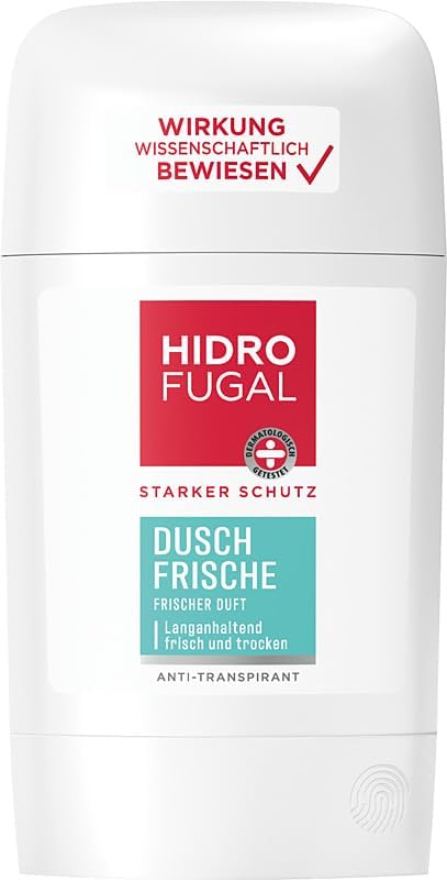 Hidrofugal SILNA OCHRONA Dusch Frische Antyperspirant w sztyfcie, szybkoschnący, bez alkoholu etylowego, unisex, długotrwała ochrona 50 ml