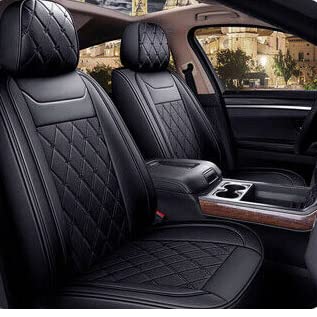 Frperce Leather Car Seat Covers Full Set Car Seat Cushion Covers Protector Compatible With 2007-2021 Silverado Gmc Sierra 1500（Black） #TOP6