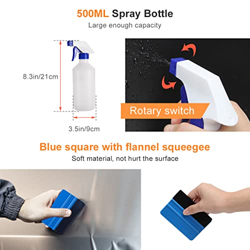 Luxiv Car Window Tint Application Tools Kit, 9 Pcs Vehicle Glass Protective Film Installing Tool, Squeegee Automotive Film Scrapers by Luxiv - Image 3