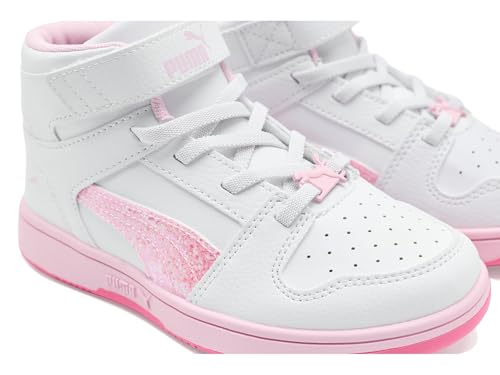 Image of PUMA Kids' Rebound Layup Mid Hook and Loop Sneakers