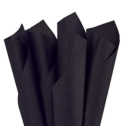 Kicko Black Tissue Sheets - 20 Pack - 20 x 26 Inches - for Kids, Party Favors, New Moms, Gift Bags, Clothing, Books, Games, Puzzles, Stuffed Animals, Home Accessories, Cards, and More