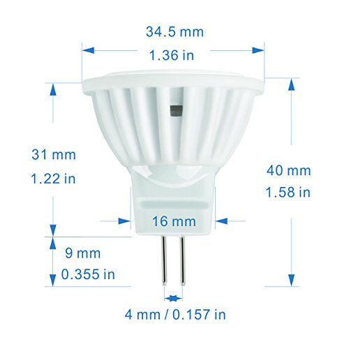 Yun Cai Ceiling Light Accessories 6" 20W Ac120V 6000K 2300Lm Led Ceiling Light Fixtures Replacement Panel Retrofit Board Light Bulb Replace Incandescent Fluorescent Bulb (Mr11-4W12V-6N) #TOP1