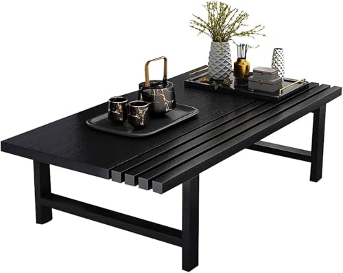 Image of Premium 70-cm Long Japanese Style Low Height Floor Meditation /Coffee /Tea Table for Living Room, Bedroom, Balcony, Small Floor Study /Laptop Table. (Black)