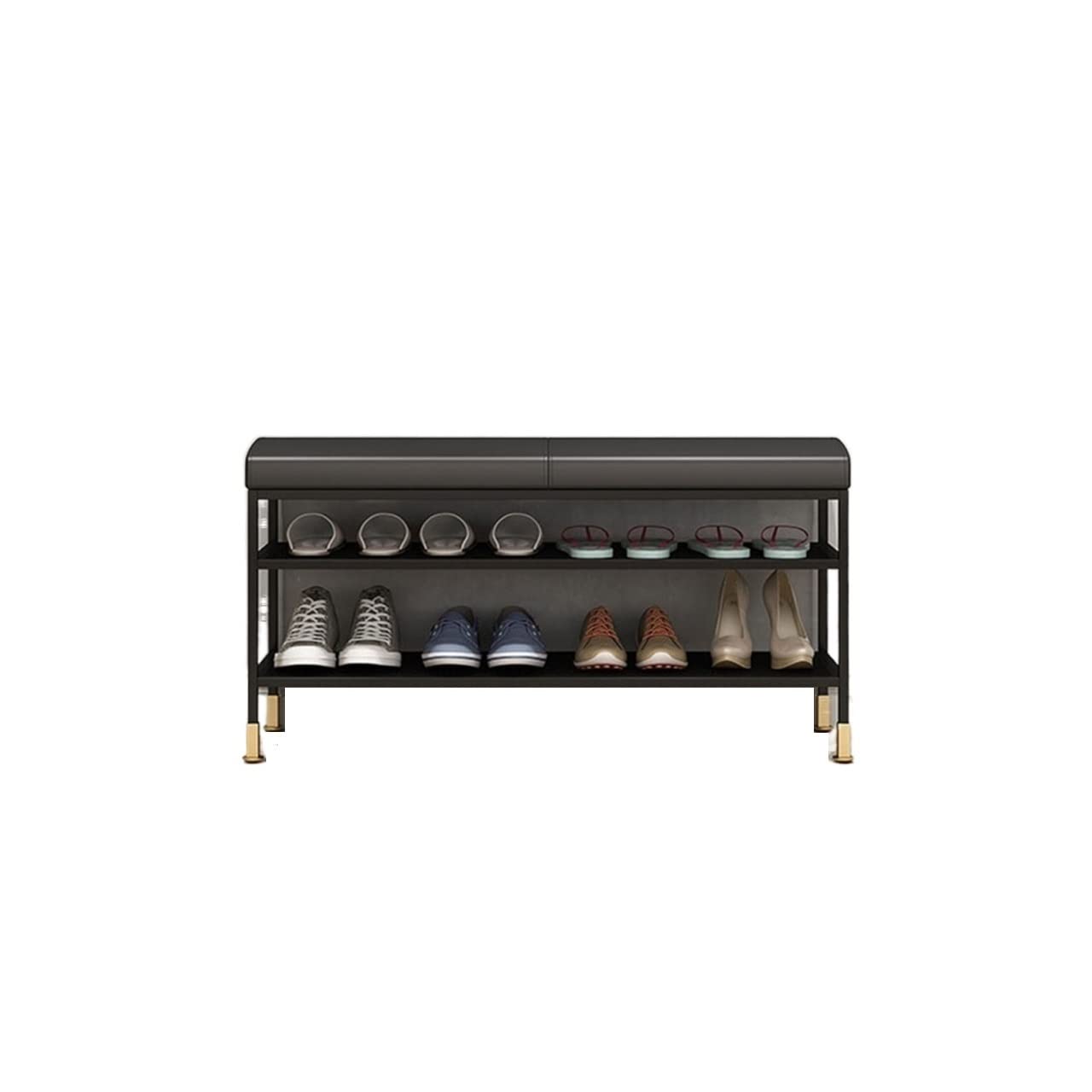 Banc en métal pour chambre et entrée pour résoudre le désordre des chaussures