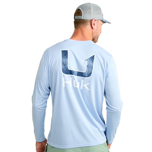 T-Shirt à Manches Longues HUK Pursuit : Maillot col rond pour homme actif