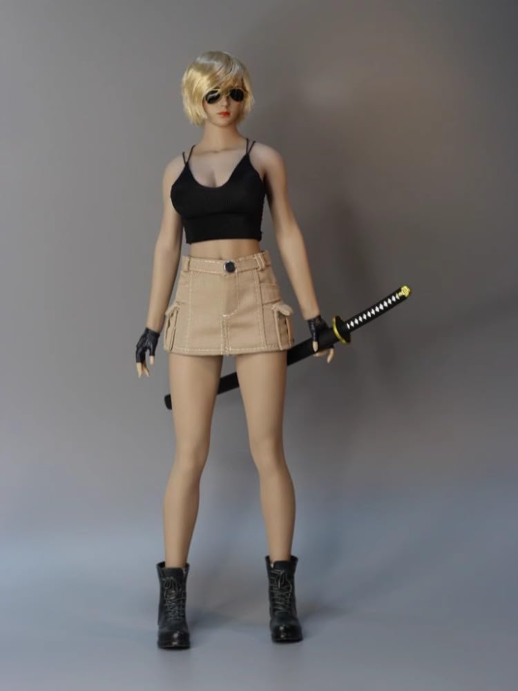 1 6 Ratio of Womens Clothing Khaki Short Skirt