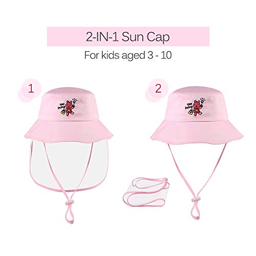 KKmoon Protetor solar externo com proteção UV Chapéu de balde de pesca removível com viseira removív