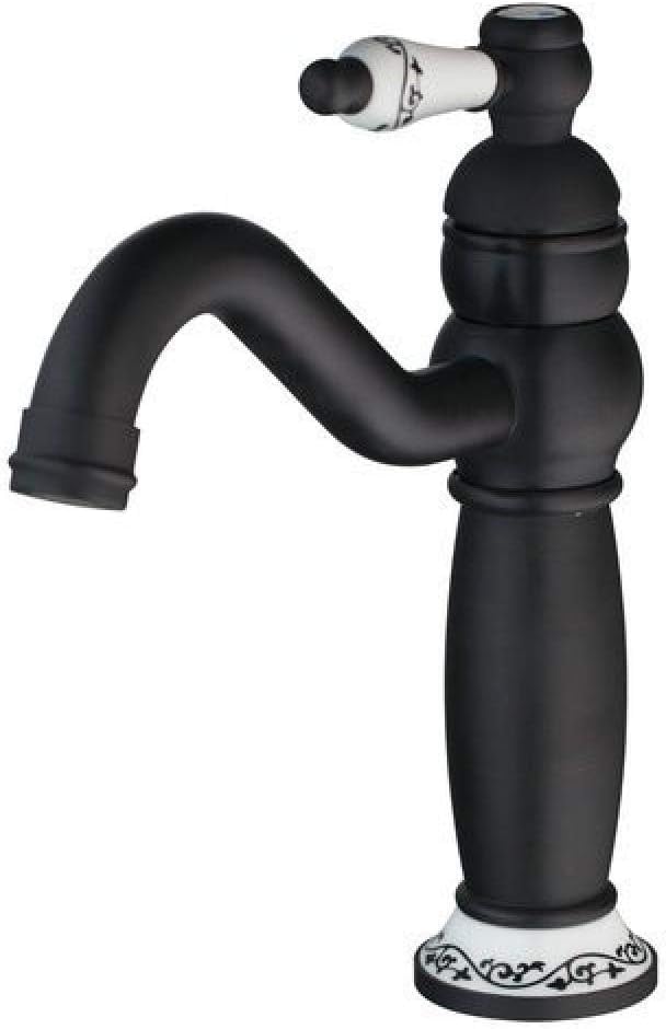 Robinet mitigeur noir mat de salle de bains luxe