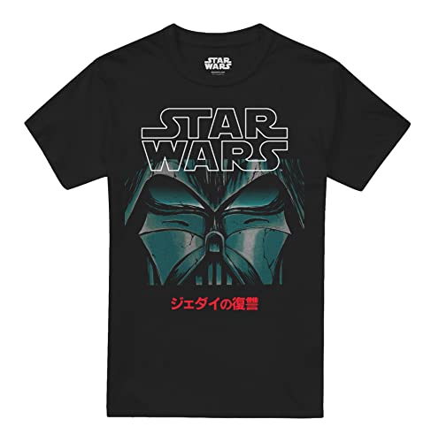 Cotton Soul Star Wars Manga Vader Unisex T Shirt, Black, Medium