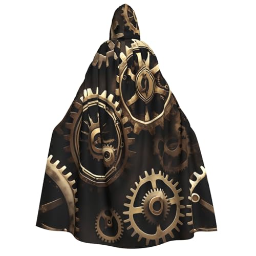 Cape à capuche steampunk de 190 cm pour costume de cosplay d'adulte