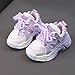 Girls Pink Sneakers Baby Kids Tennis Walking Shoes Toddler Fashion Platform Lightweight Lace Up Casual Walking Shoes (Purple, 6 Infant)