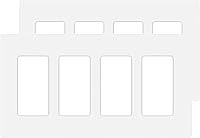 Vista 1 de Placa de pared Decora sin tornillos de 4 segmentos, placa frontal eléctrica para interruptor de luz, interruptor inteligente, receptáculo