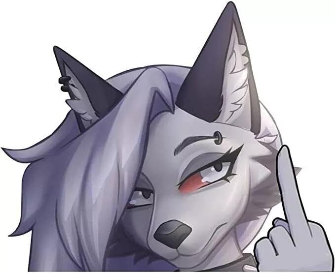 Helluva Boss Loona Furry Sexy Car Sticker Windshield Trunk 3' Decals - 3 Pack