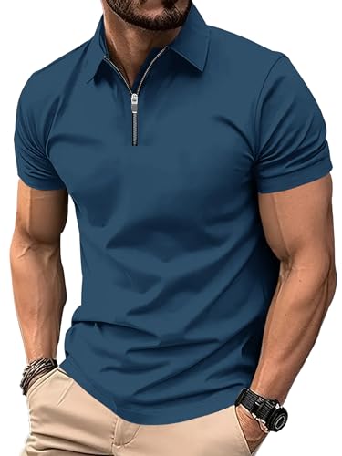 Image of Noble Monk Men's Regular Fit Polo Neck T-Shirt | Half Sleeve | Casual T-Shirt