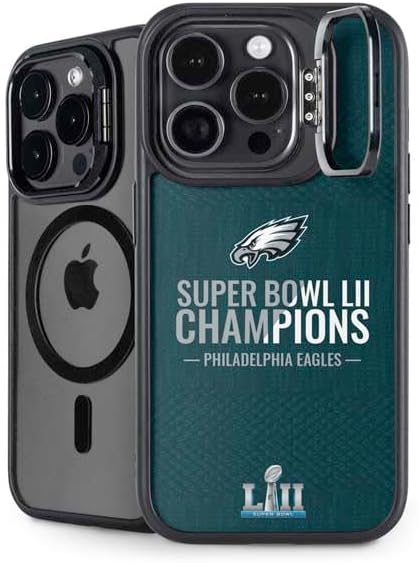 Skinit Kickstand Phone Case Compatible with iPhone 15 Pro Max - Officially Licensed NFL Philadelphia Eagles Super Bowl LII Champions Design
