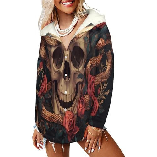 Manteaux chauds à capuche pour femme avec doublure peluche sherpa rouge