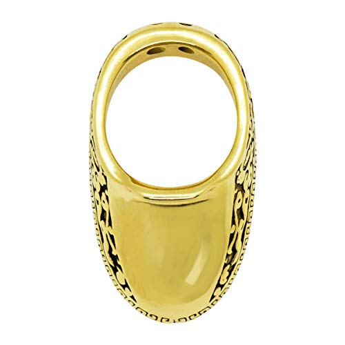 HOMELEX Handmade Traditional Brass Archery Thumb Ring (Pattern #22)