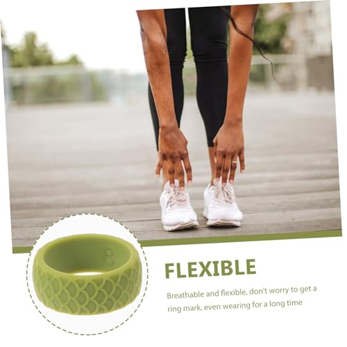 Anilla de silicona para fitness al aire libre verde miniatura 4