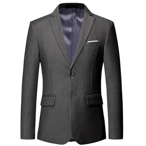 Men's Four Seasons Solid Color Slim Casual Business Suit Jacket Wedding Dress Party Blazer