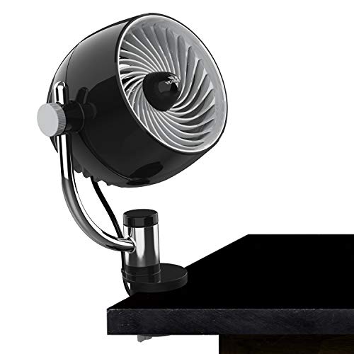 Vornado Pivot3C Compact Air Circulator Clip On Fan with Multi-Surface Mount, Black