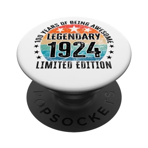 Edición limitada 100 cumpleaños Nacido en 1924 PopSockets PopGrip Intercambiable
