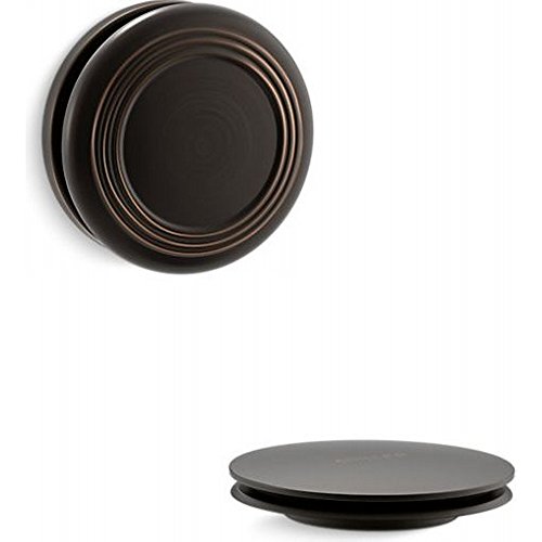 Kohler K-T37396-2BZ PureFlo Cable Bath Drain Trim with Traditional Push Button Handle, Oil Rubbed Bronze