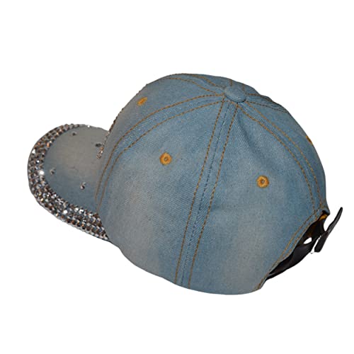 Popfizzy Bling Princess Crown Hat For Girls, Princess Rhinestone Hat, Bedazzled Tiara Baseball Caps, Distressed Denim Hat, Bling Gifts For Girls #TOP5
