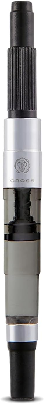 8751 Push-In Style' Converter for Fountain Pens, Suitable for Cross Classic Century, Townsend and Calais Models - Enables Use of Bottled Ink, 1 Pack, Black/Silver