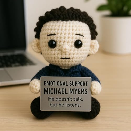 Muñeco de Apoyo Emocional Tejido a Mano Personaje de Terror miniatura 3